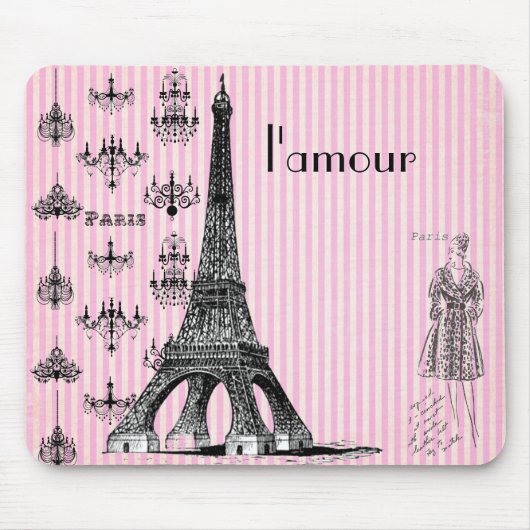 l'amour Paris-Mausunterlage, Liebe Mousepad (Vorne)