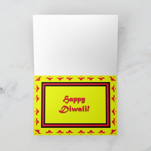Lamp Diwali Card Karte (Innenseite)