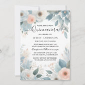 Lamp Ivory Ice Sky Gold Light Blue Quinceanera Einladung (Vorderseite)