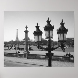 Lamp Post & Eiffel Poster