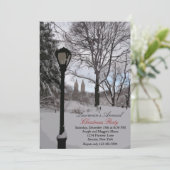 Lamp Post Holiday Party Einladung (Stehend Vorderseite)