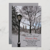 Lamp Post Holiday Party Einladung (Vorne/Hinten)