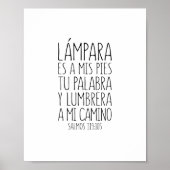 Lámpara es a mis pies tu palabra, Salmos 119:105 Poster (Vorne)