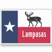 Lampasas Texas Aufkleber (Vorderseite)