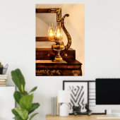 Lampe - Das Büro und die Laterne Poster (Heimbüro)