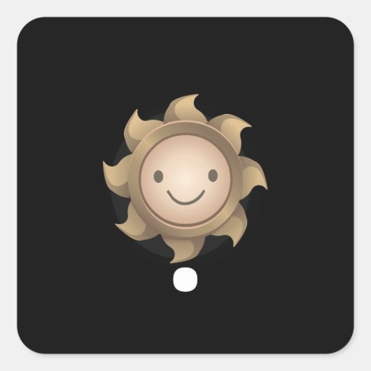 Lampe der Sonnenstuhle für Glittermöbel Quadratischer Aufkleber (Vorderseite)