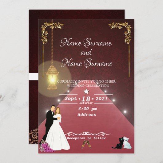 Lampe Einladung (Vorne/Hinten)