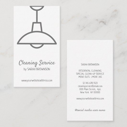 Lampe für Inneneinrichtung Visitenkarte (Vorne/Hinten)