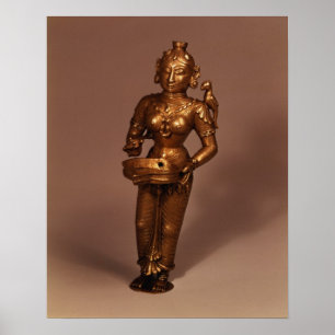 Lampe in Form der Göttin des Glücks Poster