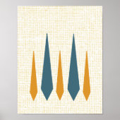 Lampe Mitte Jahrhundert Modernes Retro-Poster Poster (Vorne)