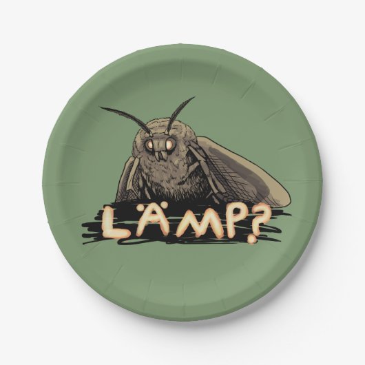 Lampe? Motte Meme Pappteller (Vorderseite)