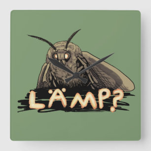 Lampe? Motte Meme Quadratische Wanduhr