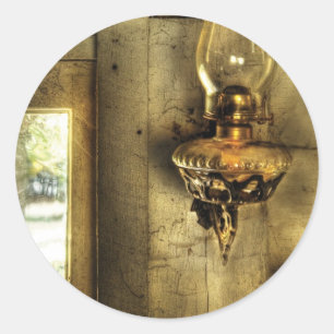 Lampe - Petroleumlampe Runder Aufkleber