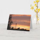 Lampe Post und Vogel Karte (Gelbe Blume)