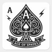 Lampe Quadratischer Aufkleber (Vorderseite)