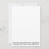 Lampe und eine süße kleine Blume Karte (Rückseite)