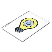 Lampe und Getriebe Notizblock (Linke Seite)