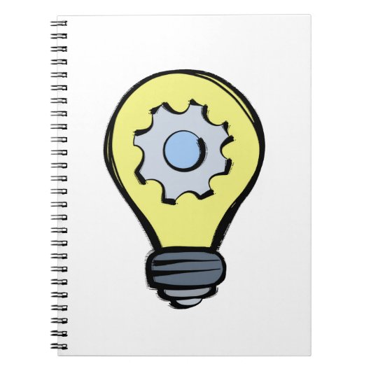 Lampe und Getriebe Notizblock (Vorderseite)