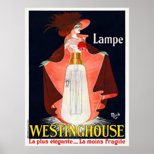 Lampe Westinghouse Frankreich Vintage Poster 1912 (Vorne)