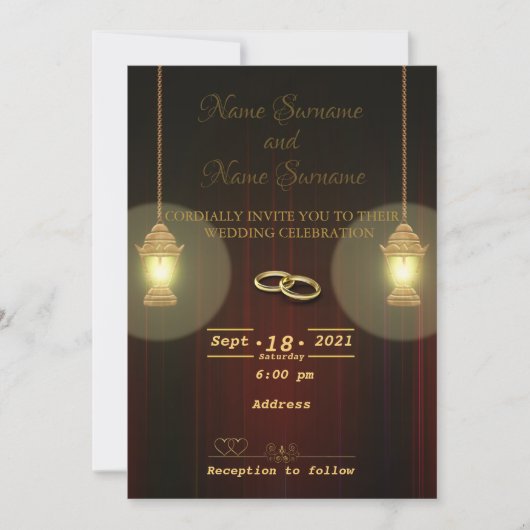 Lampen Einladung (Vorderseite)