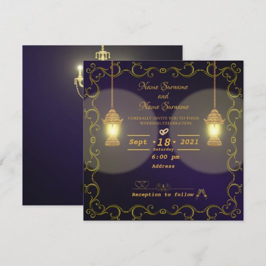 Lampen Einladung (Vorne/Hinten)