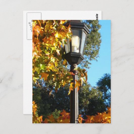 Lampen-Posten im Fall Postkarte (Vorne/Hinten)