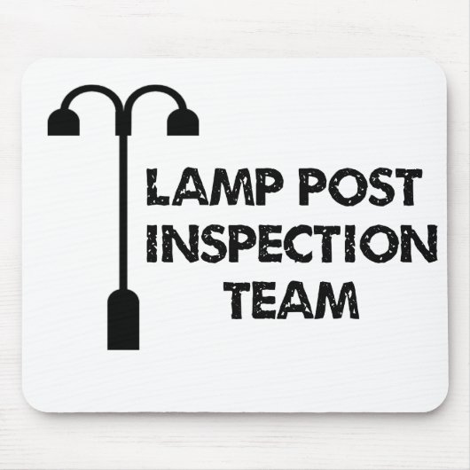 Lampen-Posten-Inspektionsteam Mousepad (Vorne)