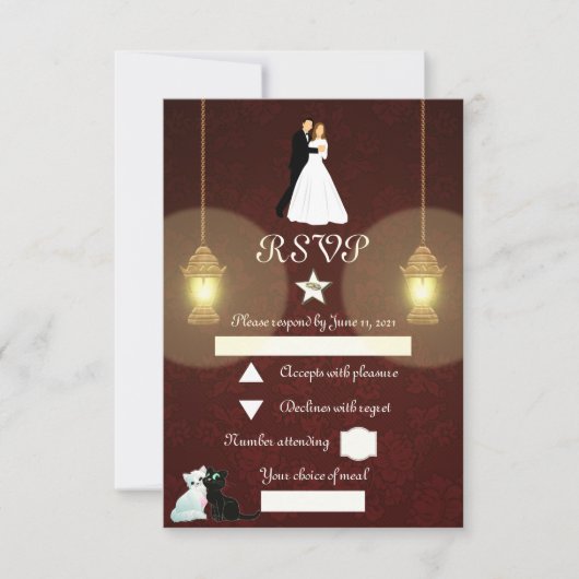 Lampen RSVP Karte (Vorderseite)