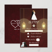 Lampen RSVP Karte (Vorne/Hinten)