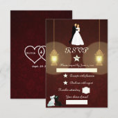 Lampen RSVP Karte (Vorne/Hinten)