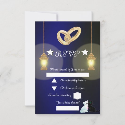 Lampen RSVP Karte (Vorderseite)