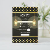 Lampen RSVP Karte (Stehend Vorderseite)