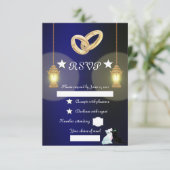 Lampen RSVP Karte (Stehend Vorderseite)