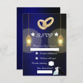 Lampen RSVP Karte (Vorne/Hinten)