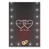 Lampen Tischnummer (Rückseite)