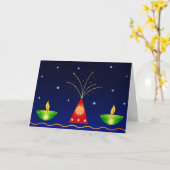 Lampen und Feuerwerke - Karte (Gelbe Blume)