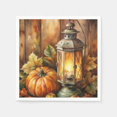 Lampen und Pumpkins fallen Serviette (Vorderseite)