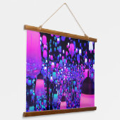 Lampen und Spiegel Japanische Ausstellung Neon Art Wandteppich Mit Holzrahmen (Gewinkelt)