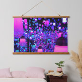 Lampen und Spiegel Japanische Ausstellung Neon Art Wandteppich Mit Holzrahmen (Schlafzimmer)