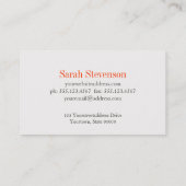 Lampenbeleuchtung Visitenkarte (Rückseite)