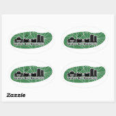 Lampenheber Ovaler Aufkleber (Blatt)