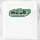 Lampenheber Ovaler Aufkleber (Tasche)