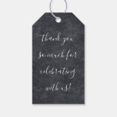 Lampenland auf rustikalen Tafel Gefallen hängen An Geschenkanhänger (Rückseite)