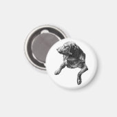 Lampenlicht: Labrador-Kontur Magnet (Vorderseite/Rückseite)