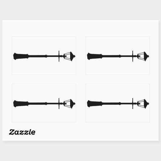 Lampenpostaufkleber Rechteckiger Aufkleber (Blatt)