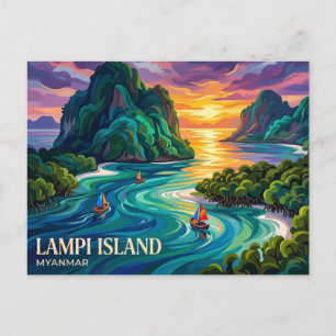 Lampi Island Marine National Park Myanmar Postkarte