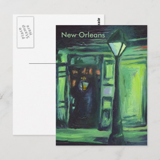 Lamplight, New Orleans Postkarte (Vorne/Hinten)