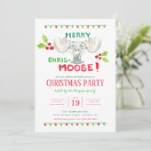 Lampoons Merry-Chris-Moose-Party Einladung (Stehend Vorderseite)