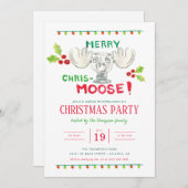 Lampoons Merry-Chris-Moose-Party Einladung (Vorne/Hinten)