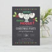 Lampoons Merry-Chris-Moose-Party Einladung (Stehend Vorderseite)